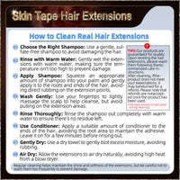 20" 40 Pieces (20 Sandwiches) Ombre Skin Tape Hair Extensions(Dark Brown To Blonde）