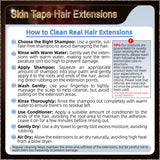 20" 40 Pieces (20 Sandwiches) Ombre Skin Tape Hair Extensions(Dark Brown To Blonde）