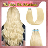 30'' Russian Hair On Blonde Range Skin Tape Hair Extensions  40 PCs  Standard Full Head  28