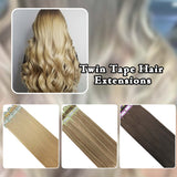 16" 20 Pieces Twins Tape Russian Hair Extensions