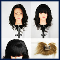 Mono Top Human Hair Fringe Piece Handmade, Black