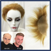 Male Lace Top Human Hair Piece for Covering bold / thin top