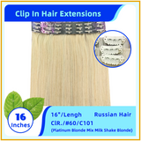 16" 3PCS Invisiable 21 Stainless Steel Clip In Hair Extensions