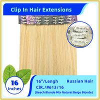 16" 3PCS Invisiable 21 Stainless Steel Clip In Hair Extensions