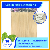 16" 3PCS Invisiable 21 Stainless Steel Clip In Hair Extensions