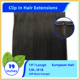 19" 3PCS Invisiable 21 Stainless Steel European Hair Clip In Hair Extensions