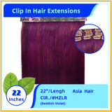 22" 3PCS Invisiable 21 Stainless Steel Asia Hair Clip In Hair Extensions