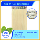 24" 3PCS Invisiable 21 Stainless Steel Clip In Hair Extensions