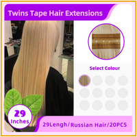 29" 20 Pieces Twins Tape Russian Hair Extensions