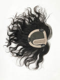 Mono Top Human Hair Piece, 13.5x12.5cm Area, 30cm Long, Darkest Brown