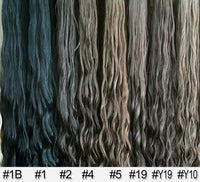String Tip Nano Ring Human Hair Extensions Natural Wave, 22", 100 strands