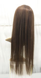 Mono Top Human Hair Wig Brown mix Blonde, Straight, 22" Long, 150 grams