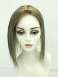 Mono Top Human Hair Piece, 13.5x12.5cm Area, 30cm Long, Foil Blonde