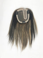 Mono Top Human Hair Piece, 13.5x12.5cm Area, 30cm Long, Foil Blonde
