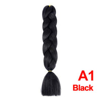 Jumbo Braiding Hair 60cm Hair Extensions Kanekalon Braid Synthetic Crochet Fiber A1 Black