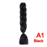 Jumbo Braiding Hair 60cm Hair Extensions Kanekalon Braid Synthetic Crochet Fiber A1 Black