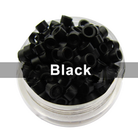 200ps Hair Extensions Micro Beads Large 403060 Copper Silicon-Lined Nano Ring
