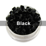 200ps Hair Extensions Micro Beads Large 403060 Copper Silicon-Lined Nano Ring