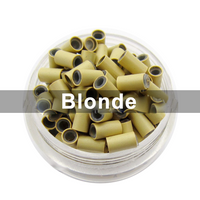 200ps Hair Extensions Micro Beads Large 403060 Copper Silicon-Lined Nano Ring