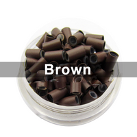 200ps Hair Extensions Micro Beads Large 403060 Copper Silicon-Lined Nano Ring