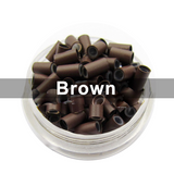 200ps Hair Extensions Micro Beads Large 403060 Copper Silicon-Lined Nano Ring