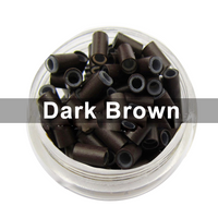 200ps Hair Extensions Micro Beads Large 403060 Copper Silicon-Lined Nano Ring