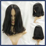 Mono Top Human Hair Wig, Off Black, Shoulder Length, 140 grams