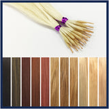 String Tip Nano Ring Human Hair Extensions, 24", 100 strands