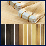 Skin Tape Remy Human Hair Extensions, 22", 40 pcs