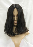 Mono Top Human Hair Wig, Off Black, Shoulder Length, 140 grams