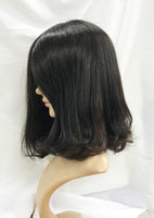 Mono Top Human Hair Wig, Off Black, Shoulder Length, 140 grams