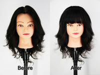 Mono Top Human Hair Fringe Piece Handmade, Black