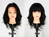 Mono Top Human Hair Fringe Piece Handmade, Black