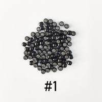 200 Black Silicone Lined Nano Micro Ring Beads for applying Nano Ring Hair Extensions
