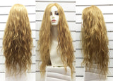 Mono Top Human Hair Wig Blonde, Natural Wave, 22"-24" Long, 160 grams